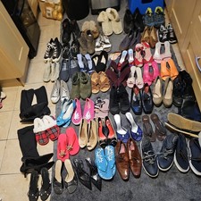 Pack 1 - 25 Bundle Joblot Shoe Mix Sizes Mens Womens Flats Trainers Boots Heels 