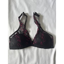 M&S Black/Pink Lace Bra