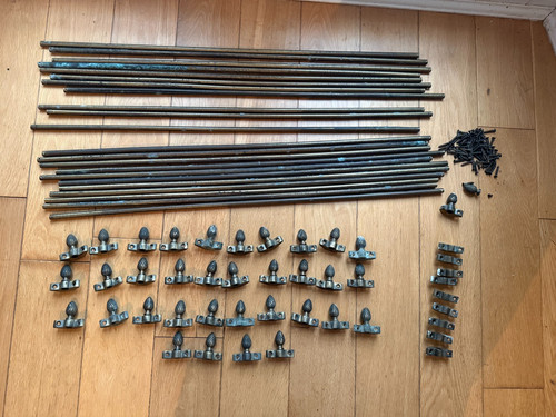 Vintage brass stair rod set - brass,
