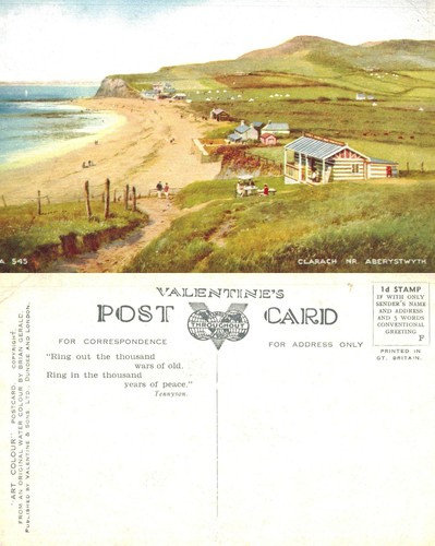 Vintage postcard clarach - postcard,