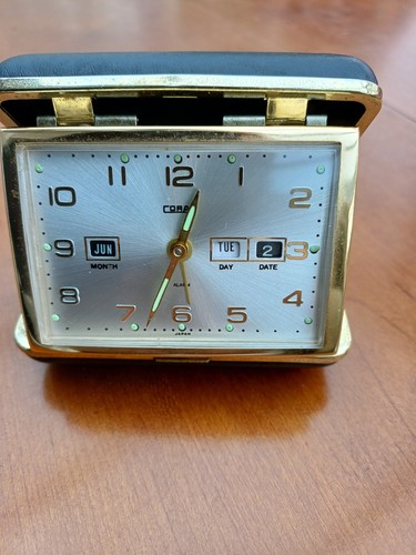 Vintage travel alarm clock - vintage,