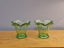 Pair of Vintage Art Deco Green