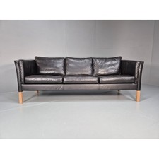 Vintage 3 Seater Sofa Black
