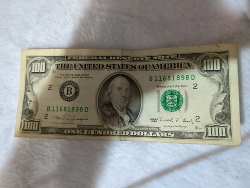 Old 100 dollar bill b - old,