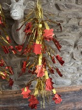 Vintage 1980s Foil Ceiling Christmas Decorations Set Of 3