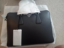 Prada Leather Briefcase Back