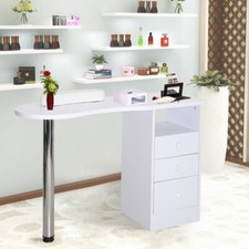 White Manicure Nail Table Bar