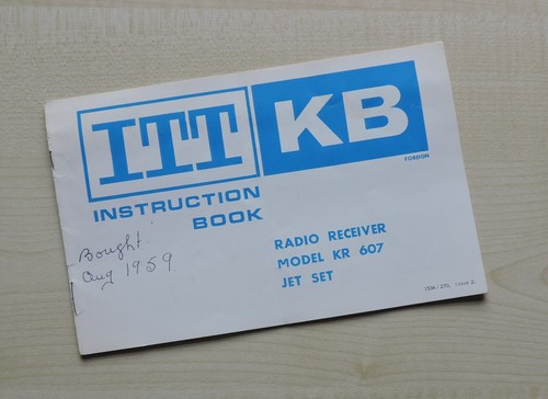 Itt instruction book kr607 - itt,