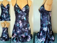 BLACK CHEMISE FLORAL SHORT
