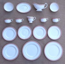 ROYAL WORCESTER “HOWARD” ROSE PINK PART DINNER SERVICE SELECTION.