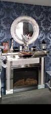 Glass Fire Place Mirror And