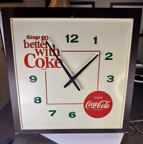 Vintage coca cola wall - vintage, clock