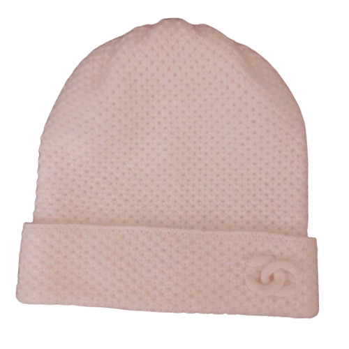 Chanel knit hat white beanie - knit,