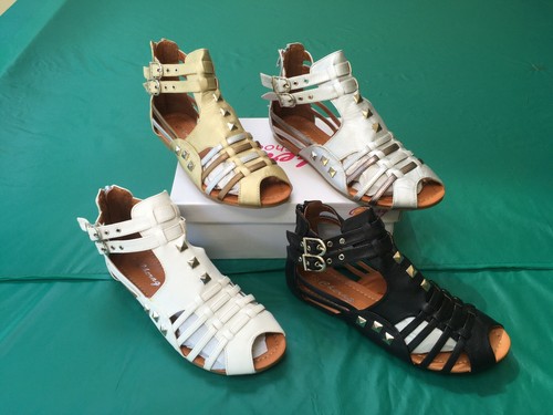 Ladies studded gladiator zip - ladies,