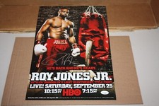 ROY JONES JR SIGNED AUTOGRAPHED 11x17 PHOTO POSTER GLEN JOHNSON FIGHT JSA CERT