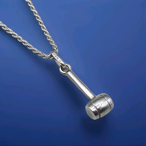 Sterling silver gavel pendant - sterling,