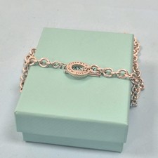 Tiffany & Co. New York Toggle Choker Sterling Silver Chain Necklace Size 16.5" 