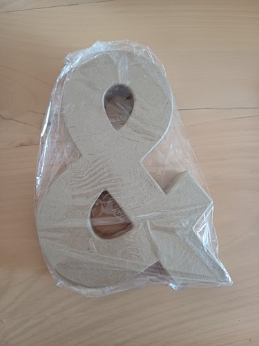 Paper mache letters and - 8",