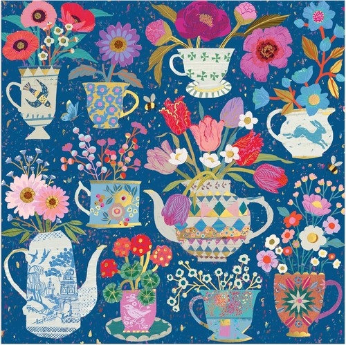Galison potted teacups - potted,