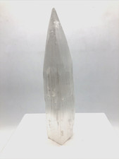 Large Selenite Natural Crystal Tower Obelisk, 600g, 9" Tall, 1.5"x1.5" Square