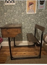 Vintage Oak & Iron Framed
