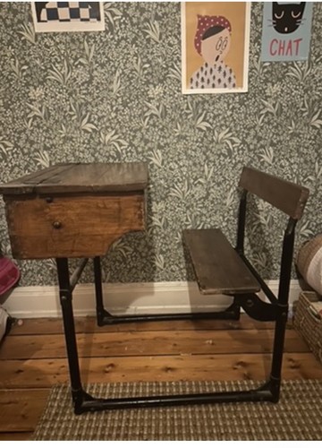 Vintage oak iron framed - vintage,