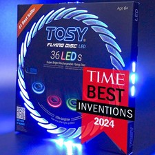 TOSY Flying Disc - 36 Monocolor Blue LEDs, Super Bright, Smart Modes