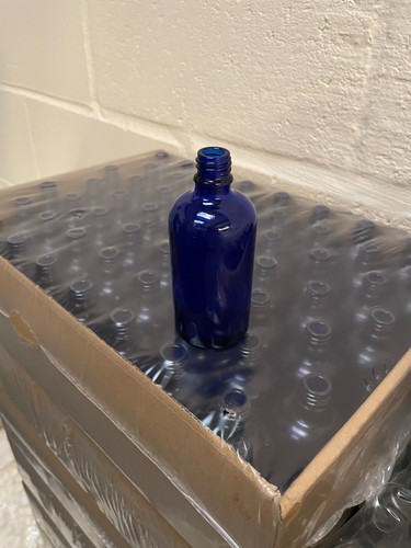 100ml cobalt blue glass - 56,
