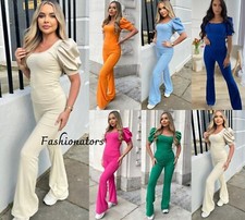 Womens Frill Puff Sleeve Satin