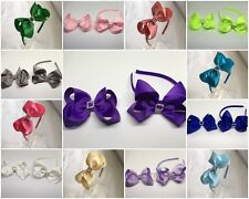 5" Bow Diamante Hair Clip Pin Alligator Clips / Alice bands Headbands