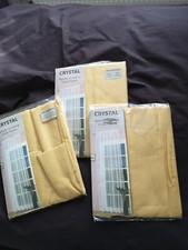 3 x Crystal Gold Voile Panels 57" Wide x 90 Inch Drop and Lights --Used Once --