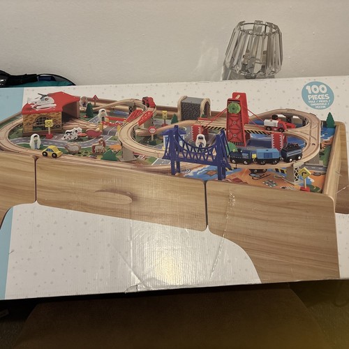 100 piece wooden - train, table