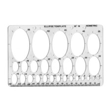 Major Brushes Isometric Ellipse Oval Drawing Stencil Template 40018