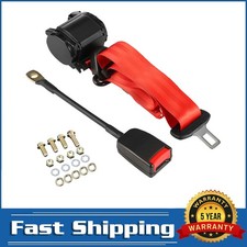 3 Point Seatbelt Retractable Car Safety Belt Retractable Long Strap Red 3.5 M