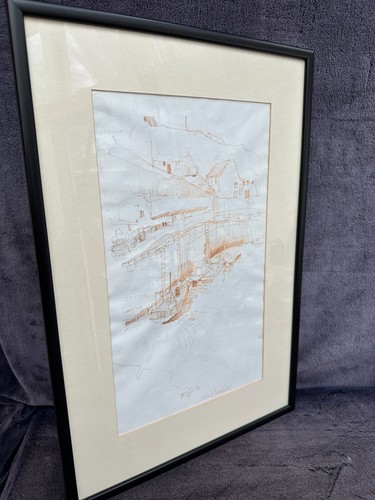 Crail harbour fife signed - fife,