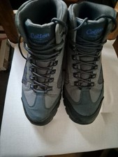 Preloved Cotton Traders Waterproof Walking Boots Grey And Blue Size 9