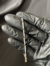Handmade white gold anklet - white,