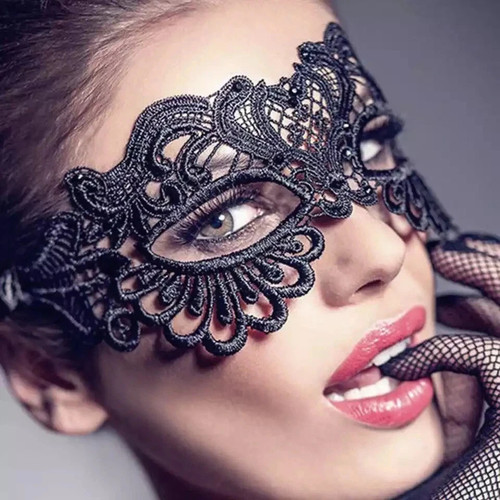 1pc black lace mask - 1pc,