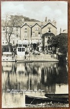 RPPC TWO VIEWS OF THE MAGPIE HOTEL AND RIVER THAMES SUNBURY ON THAMES SURREY