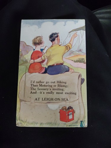 Vintage novelty postcard leigh - novelty,