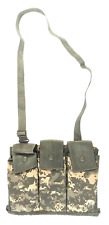 US Army Molle II M4 Three Mag Bandolier Multicam UCP 3 Magazine Pouch-USED.