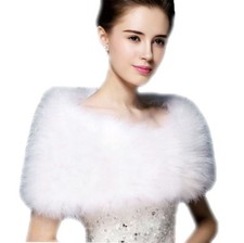 Real Ostrich Feather Fur Shrug