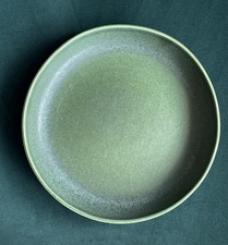 H&M Home Green Reactive Glaze Deep Plate / Shallow Bowl Stoneware 22cm B10