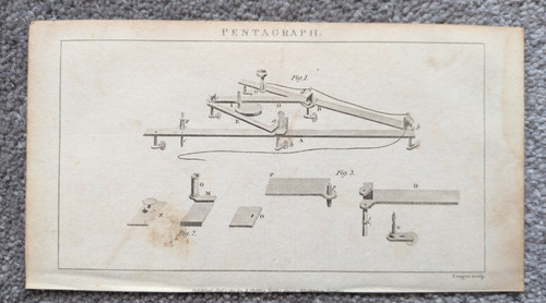 Pentagraph antique print - pentagraph,