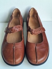 Hotter Mary Jane Shoes Womens UK5.5 Leather Flat Shake Comfort