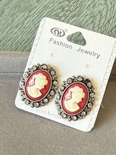 Vintage style cameo stud - vintage-style,