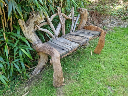 Driftwood garden seat rustic - seat,,