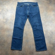 LEVI'S 513 Jeans Mens (37 Inch Waist) (30 Inch Leg) Slim Fit Blue Denim