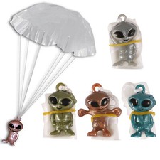 12 x Floating Alien Parachute Parachuting Party Loot Bag Cracker Filler Toys