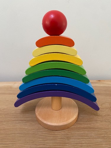 Wooden wood rainbow tree - wood,